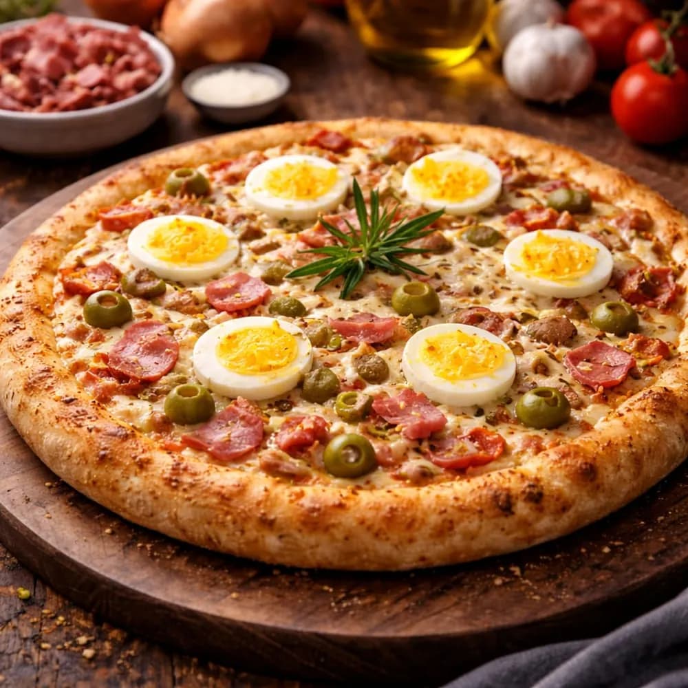 01 Pizza Média Portuguesa + 01 Refri 1L